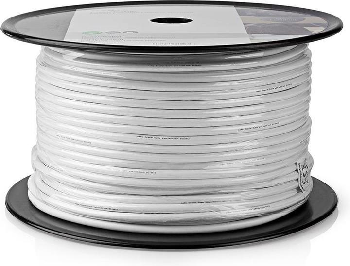 Image du produit Nedis Câble d'antenne en rouleau RG59U 75 Ohm Double blindage ECA 100.0 m Coax PVC Blanc Rouleau (75 dB, Câble d'antenne)