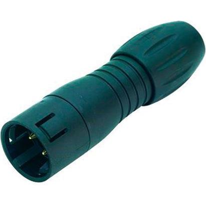 Schubiger Serie 720 3 pole male connector, Elektronikkabel + Stecker
