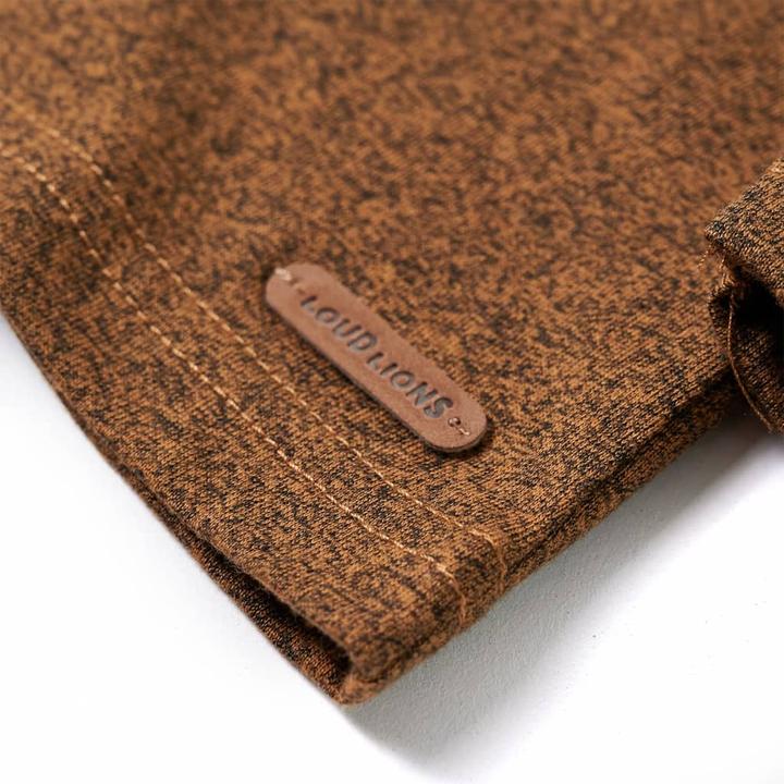 Immagine prodotto VidaXL Camicia da bambino a maniche lunghe Cognac Melange 128,Materiale: 50 (128)