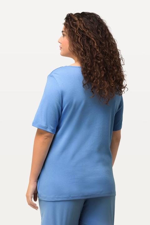 Produktbild Ulla Popken Shirt, doppellagige Vorderseite, Slim, Rundhals, Halbarm (56)
