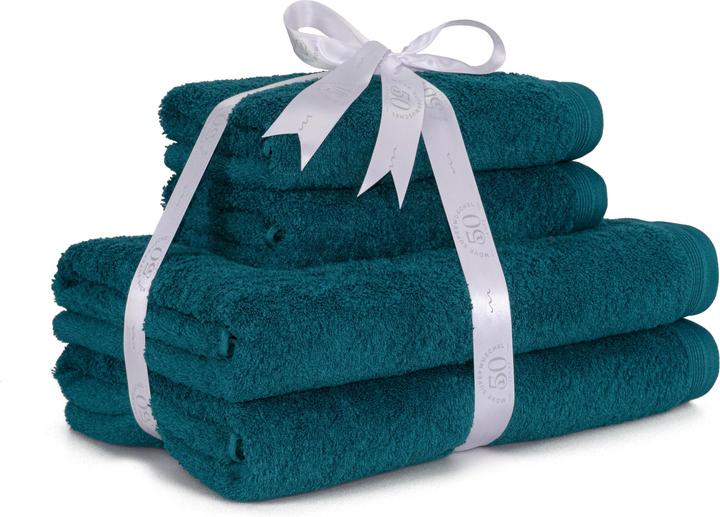 Möve Aktion 50 Jahre Superwuschel Handtuchset 4 teilig (2x Handtuch 2x Duschtuch (25 x 32 cm)