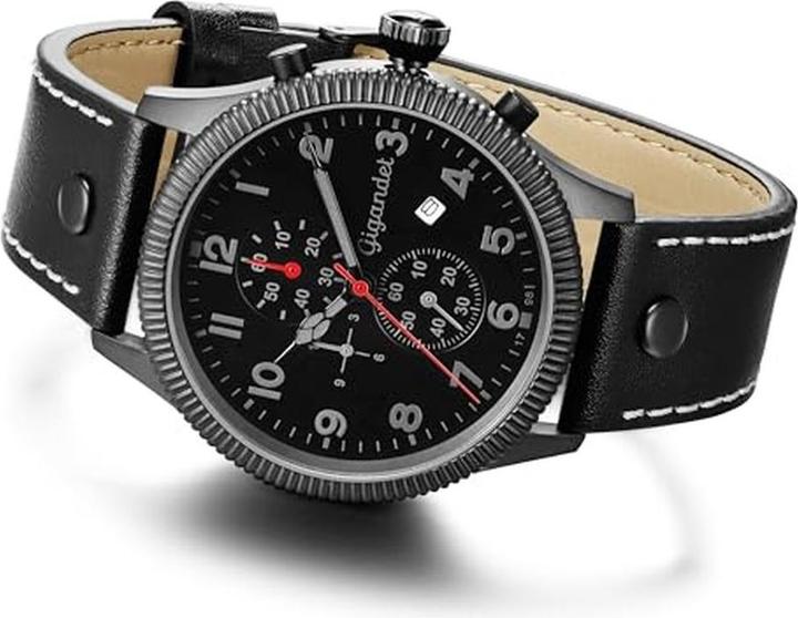 Image du produit Gigandet Chronographe pilote sportif étanche 100 m avec mouvement quartz japonais