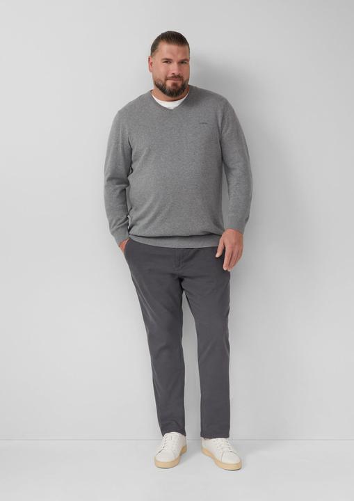 Produktbild S.Oliver Strickpullover Strickpullover mit Logo-Stickerei (4XL)