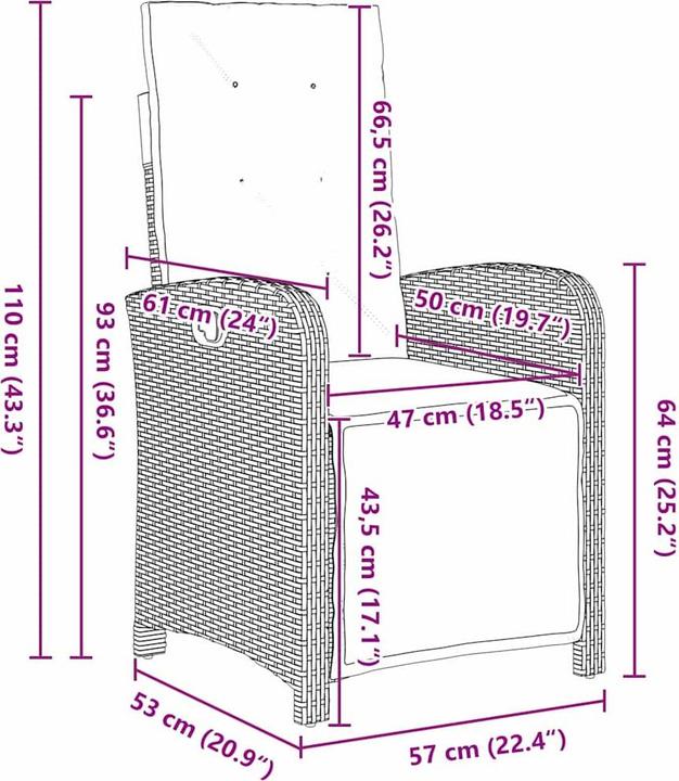 Actual product image vidaXL Garden dining set (80 cm)