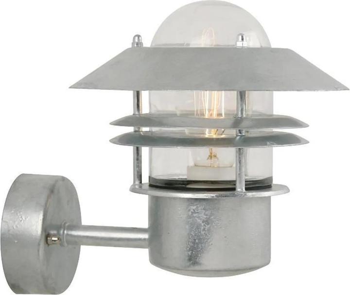 Actual product image Nordlux Blokhus, Wall lamp, Galvanized (60 lm, E27, IP54)