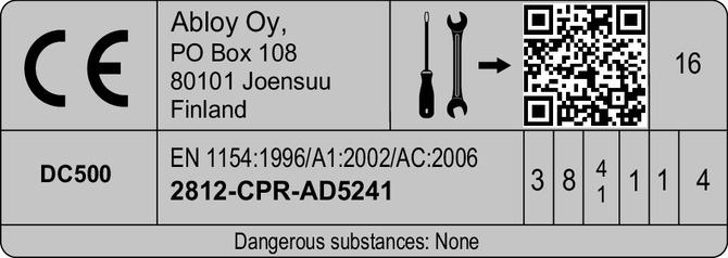 Actual product image Assa Abloy Slide rail door closer DC 500 (Indoor)