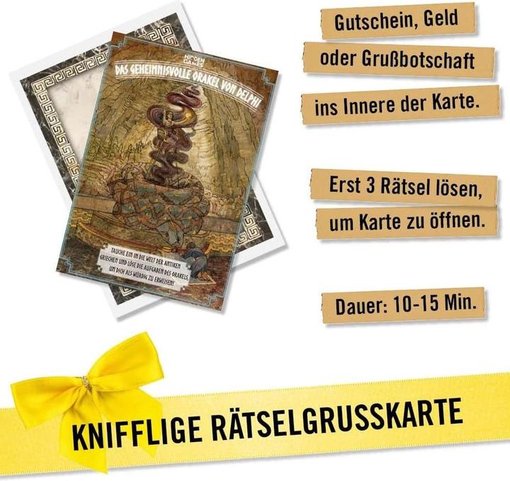 Actual product image Hidden Games The mysterious oracle of Delphi - puzzle card (German, 1 Players)