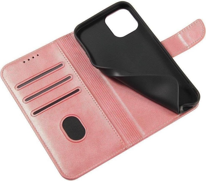 Produktbild Hurtel Magnet Case elegant case cover with a flap and stand function for Samsung Galaxy A73 pink (Samsung Galaxy A73 5G)