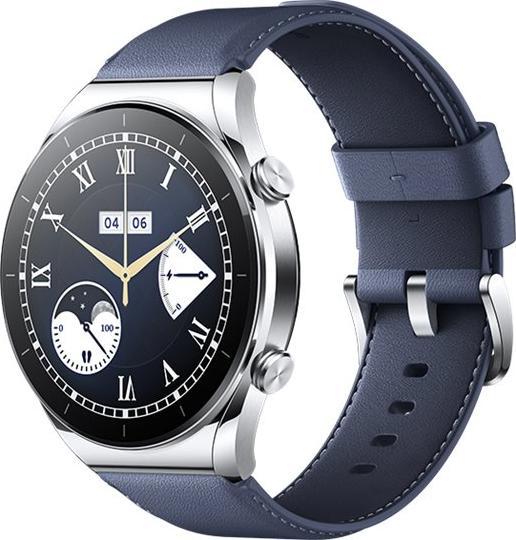 Produktbild Xiaomi Watch S1 Strap (Leather), Blue (Edelstahl, Kalbsleder, Xiaomi Watch S1)