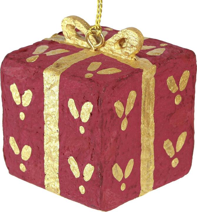 Viana Handgemalte Geschenkpakete Pappmaschee als Weihnachtsbaumdeko