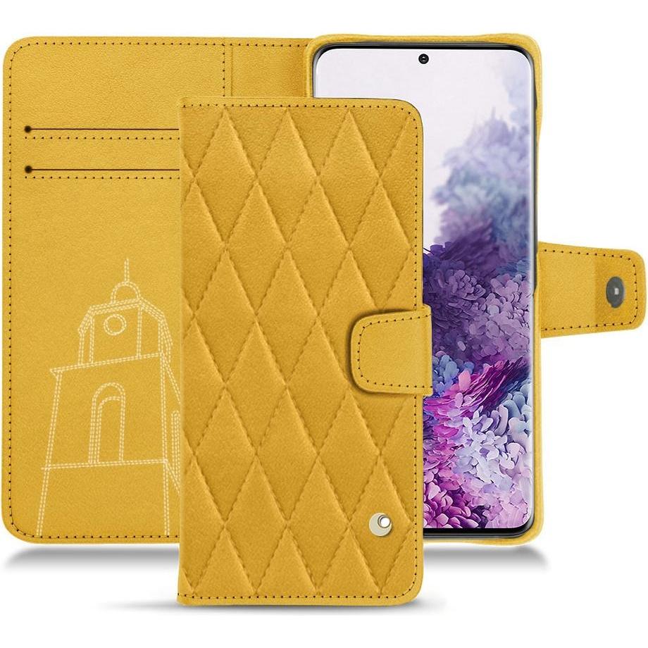 Noreve Lederschutzhülle Wallet (Samsung Galaxy S20), Smartphone Hülle, Orange