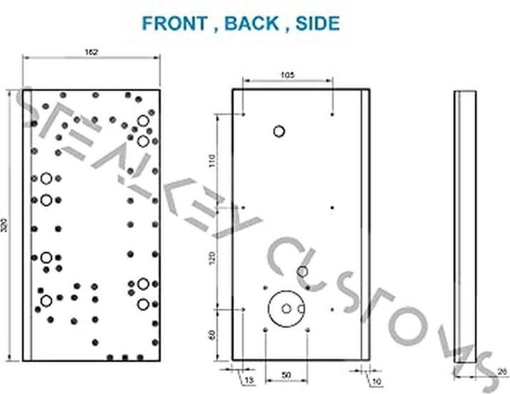Actual product image Stealkey Customs Lian Li O11D Mini MK1 Distroplate DDC - Acrylic