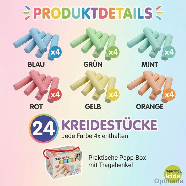 Produktbild Topwrite Kids Bürgersteigskreide, 24.. (24 x)