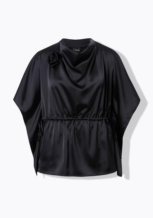 Actual product image Ulla Popken Draped Satin Blouse (60)