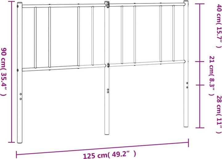 Image du produit vidaXL Kopfteil (125 x 3 x 90 cm)