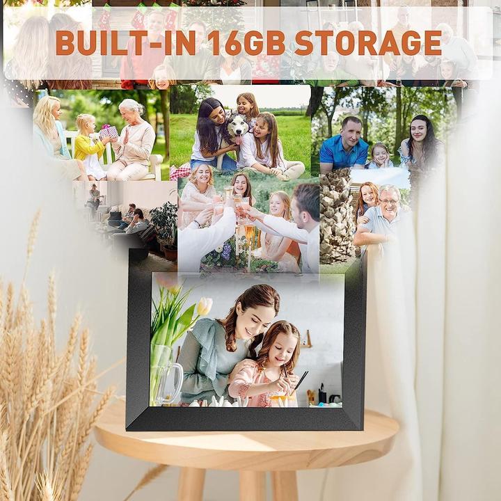 Produktbild Deltalabs Digitaler Bilderrahmen mit Video 10.1 Zoll Touchscreen WiFi (10.10", 1200 x 800 Pixel)