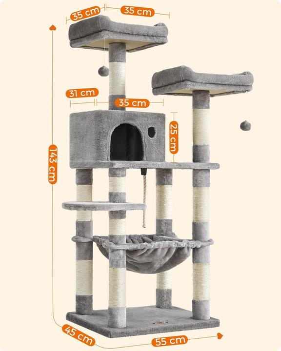 Produktbild Feandrea Kitty (143 cm, Grau)