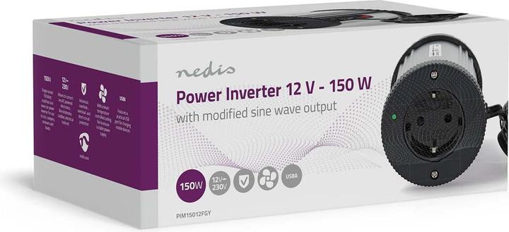 Actual product image Nedis Power Inverter änderte Sinus-Wellen - Eingangsspannung: 12 V DC - Geräteausgangsanschluss: Typ