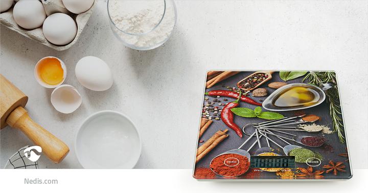 Actual product image Nedis Digital kitchen scales, LCD display, glass I