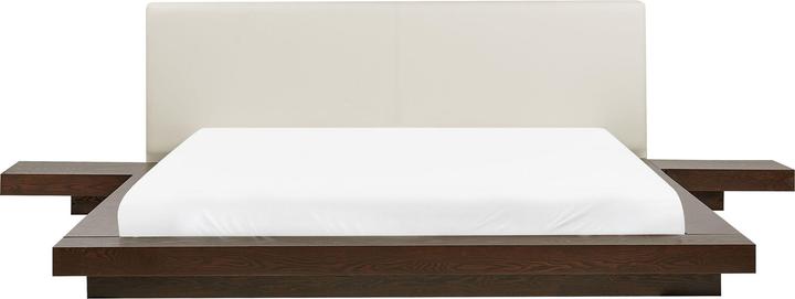 Actual product image Beliani Bed dark wood colour slatted frame 180 x 200 cm ZEN (180 x 200 cm)