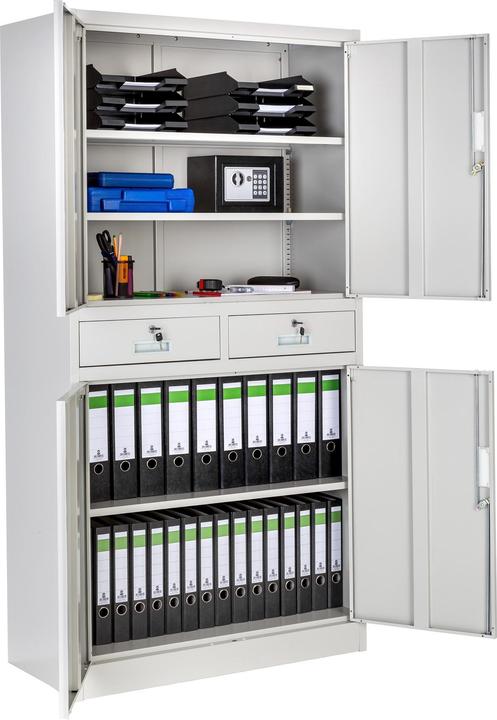 Actual product image tectake Filing cabinet with 2 drawers (90 x 40 x 180 cm)
