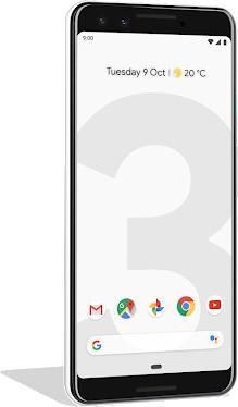 Produktbild Google Pixel 3 (128 GB, Clearly White, 5.50", Single SIM, 4G)