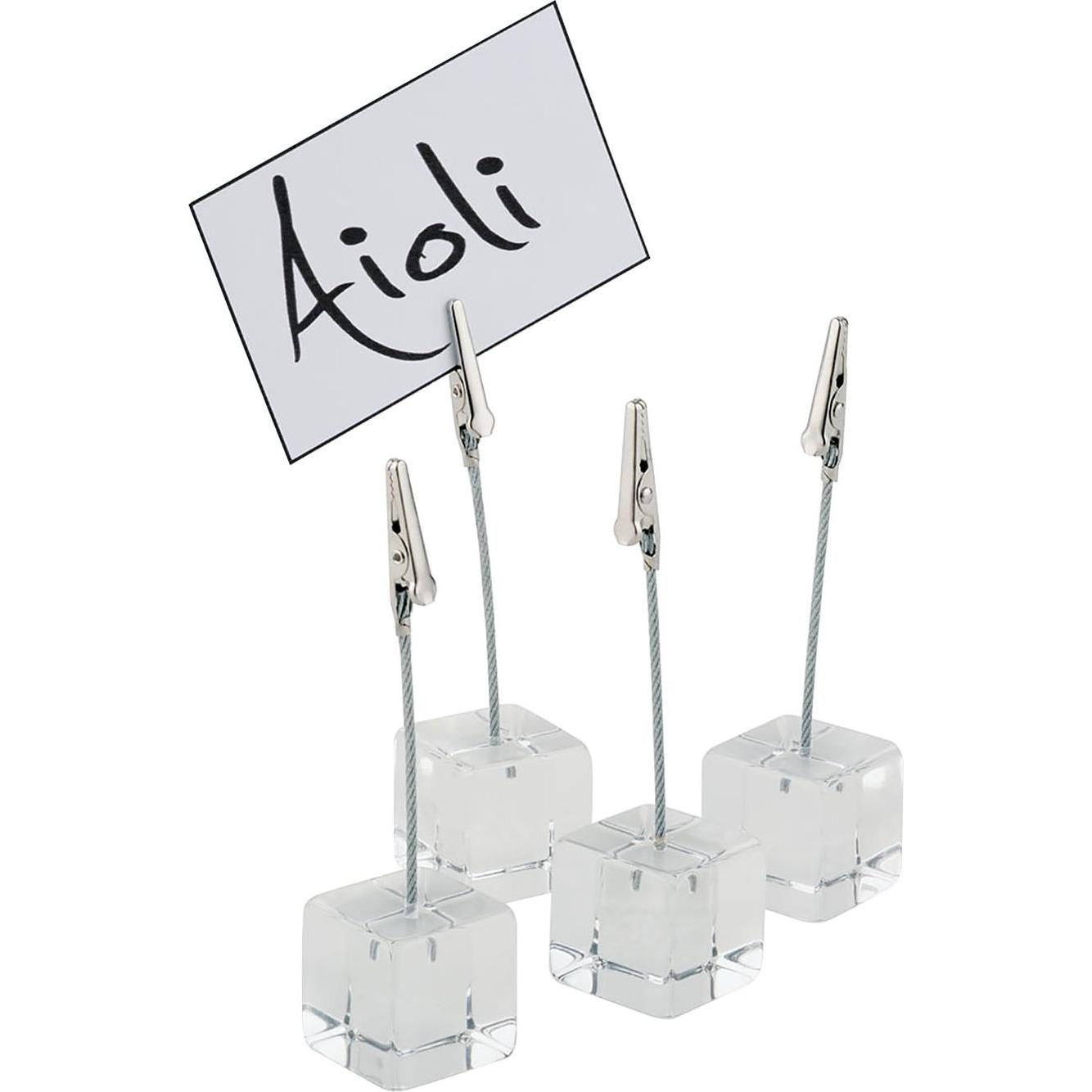 Thumbnail - Schreibtisch Accessoire, Kartenhalter 4er Set, Höhe: 116 mm, Länge: 30 mm, Breite: 30 mm