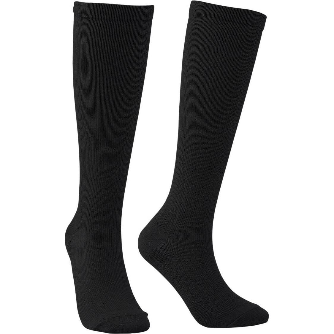 JTI, Socken, Bequeme Kompressionsstrümpfe, Schwarz - Grösse L/XL, Schwarz, (Einzelpack, L/XL)