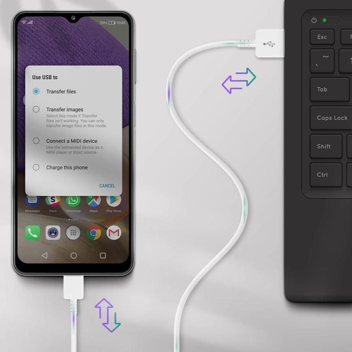 Image du produit Samsung Câble USB-C EP-DN930CW (1.20 m, USB 3.0)