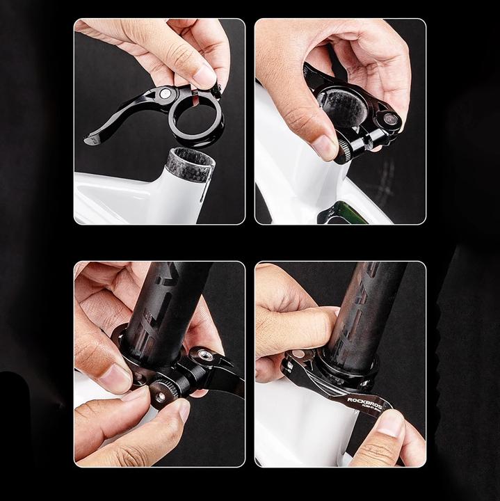 Actual product image Rockbros 41210092001 bicycle seat clamp with quick release - black