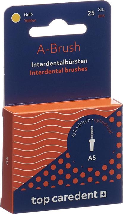 Image du produit Top Caredent A-Brush 5 IDBH-GE brossettes interdentaires jaune (25 x)