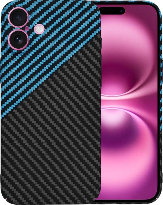 Produktbild Techsuit - Carbonite FiberShell - iPhone 16 Plus - Blue Pulse (Apple iPhone 16 Plus)