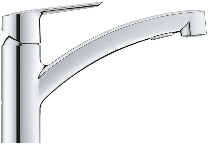 Produktbild Grohe Start QuickFix, Küchenarmatur, herausziehbar, schwenkbarer Auslauf, mit 2 Strahlarten, chrom