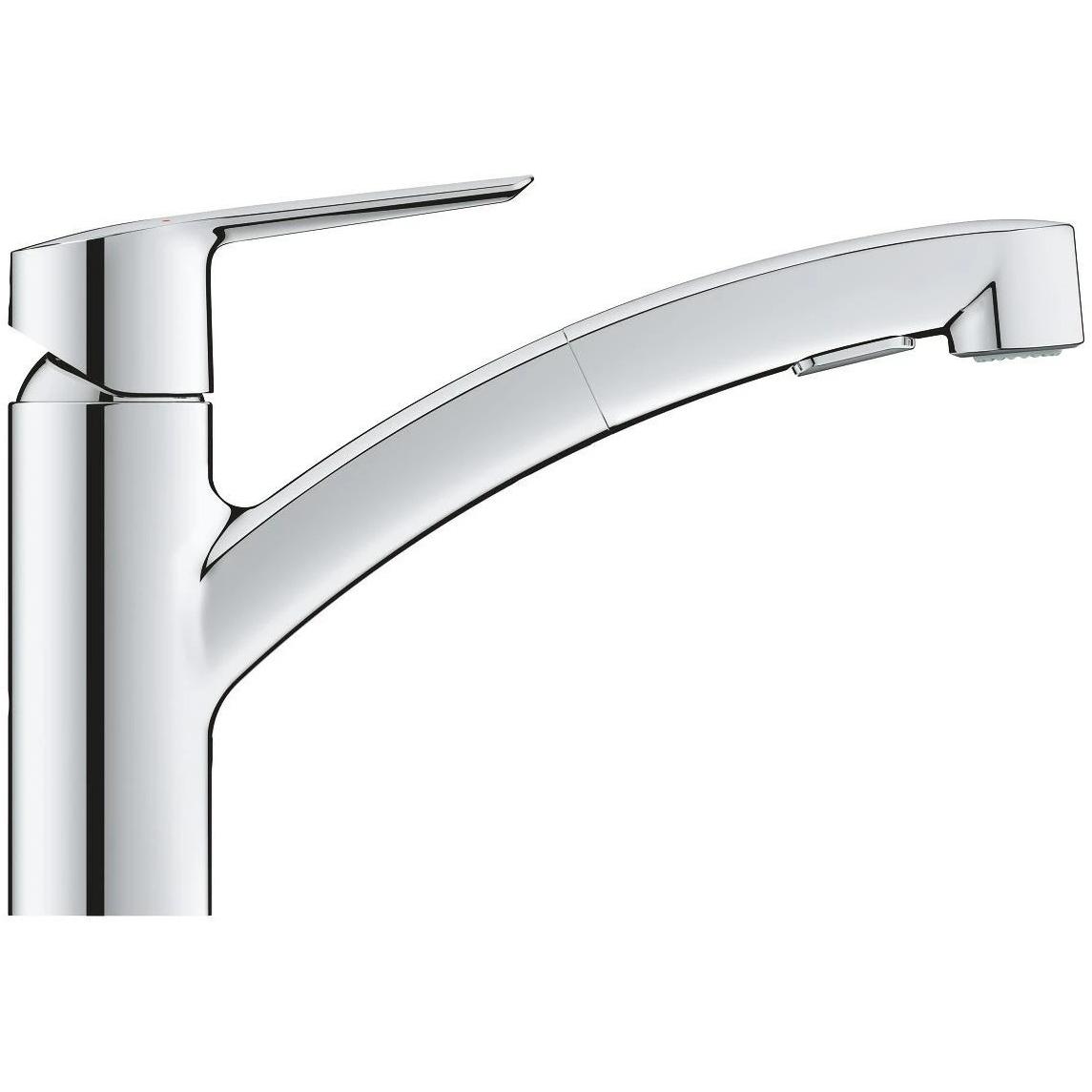 Thumbnail - Grohe, Küchenarmatur, Start QuickFix, Küchenarmatur, herausziehbar, schwenkbarer Auslauf, mit 2 Strahlarten, chrom