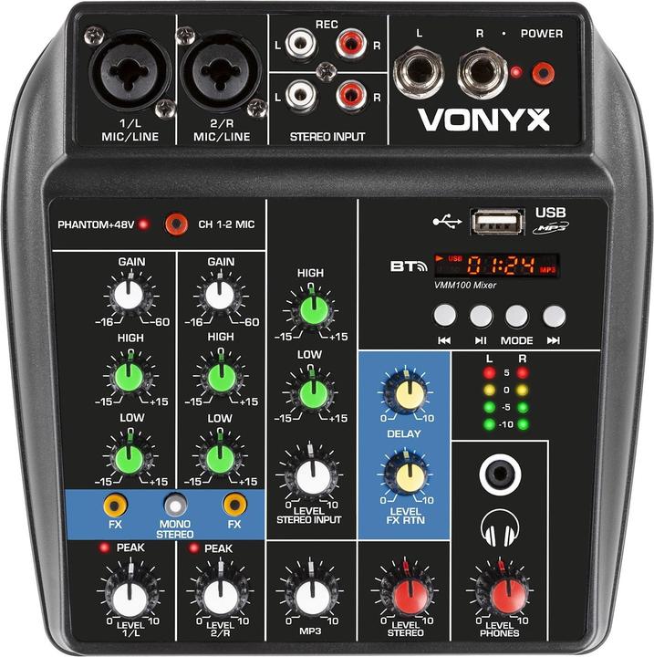 Vonyx Mixing console VMM100 (Studio- and Livemixer)