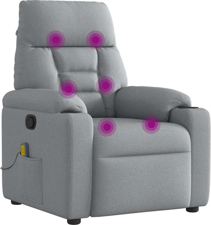 Immagine prodotto vidaXL Sedia da massaggio in tessuto grigio chiaro