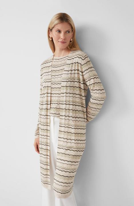 Produktbild s.Oliver Strickjacke Langer Cardigan mit Ajourmuster und Glitzergarn (32)