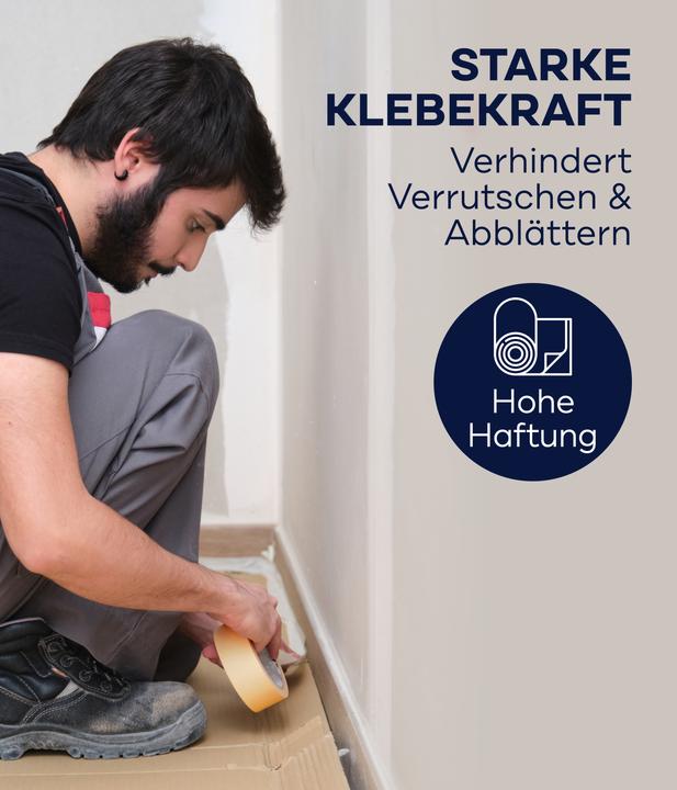 Produktbild Plid Goldband Malerkrepp Wasserabweisend- Malerklebeband Nassfest, 4 Rollen (50 mm)