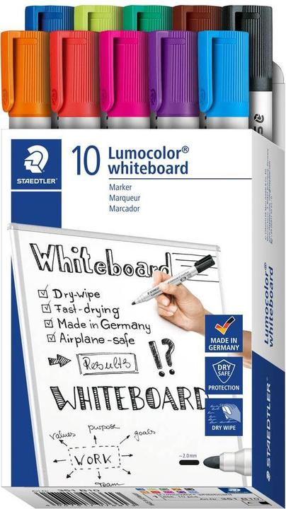 Actual product image Staedtler Lumocolor Whiteboard Marker 351 (10 x)