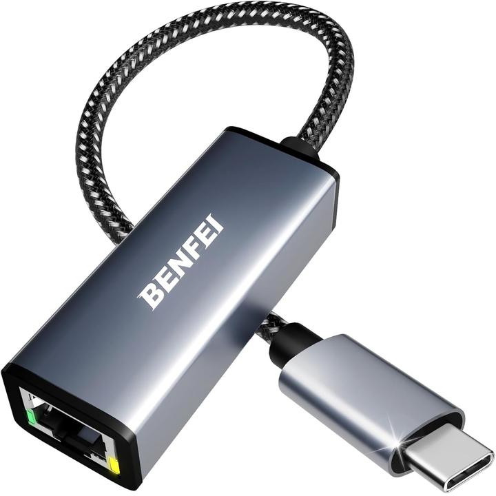 Immagine prodotto Benfei USB-C to Ethernet Adapter (USB-C, RJ45 Gigabit Ethernet (1x))