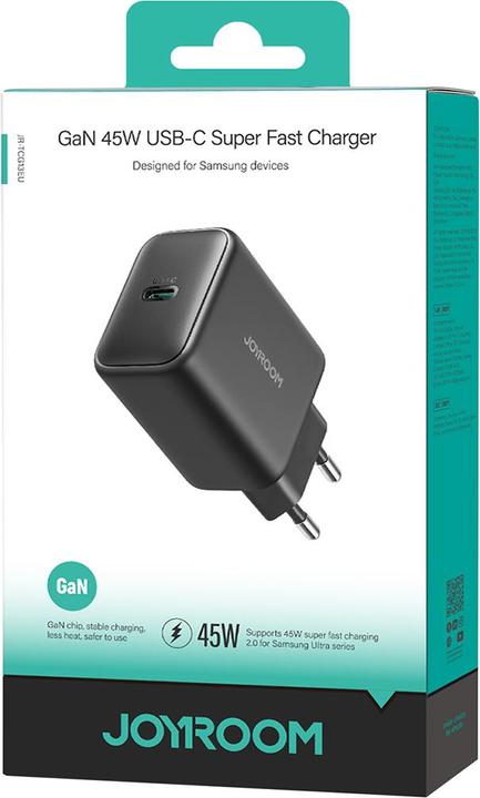 Produktbild Joyroom GaN Wall Charger USB-C, 45W - Black (45 W)