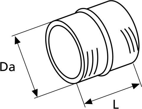 Webasto Raccord de tuyau droit D90-90