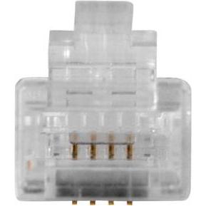 Thumbnail - ACT RJ11 (4P/4C) modulaire connector for flat cable. Unit: Bag 25 pcs, Server Zubehör