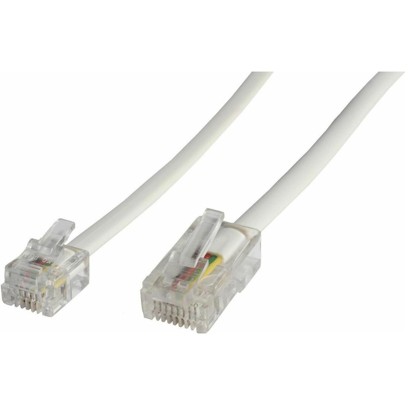 MicroConnect RJ11-RJ45 6M M/M White, Telefon Zubehör