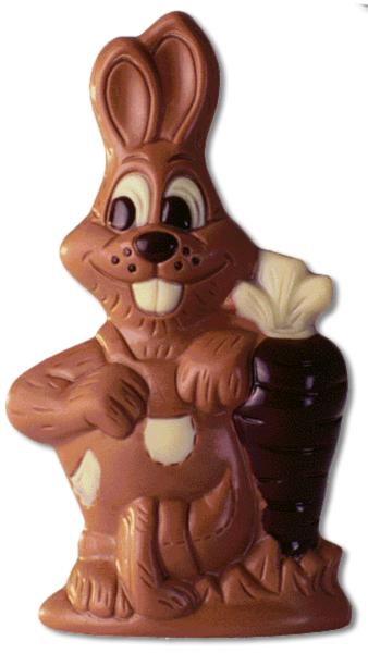 Produktbild miniSchoggi Schokoladenform Hase mit Rübe