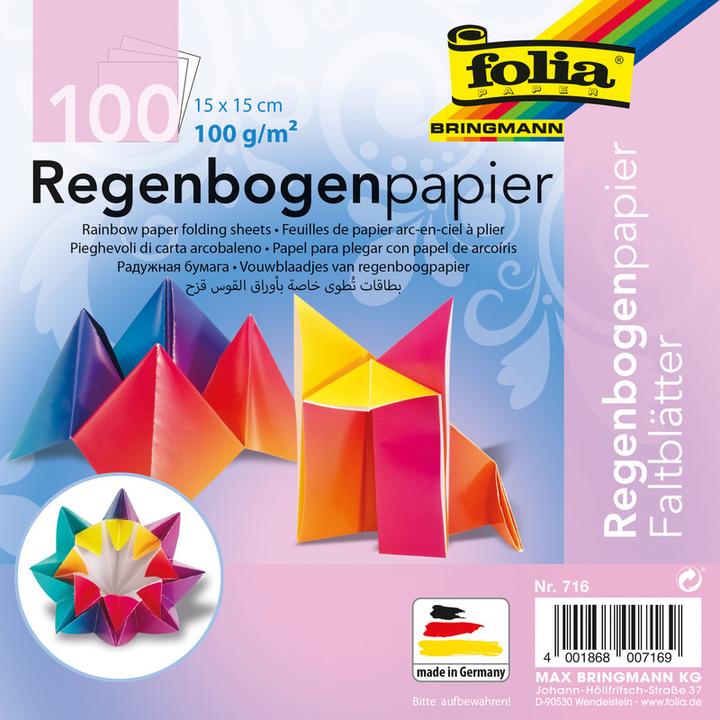 Actual product image Folia Leaflets rainbow (110 g/m², 100x)