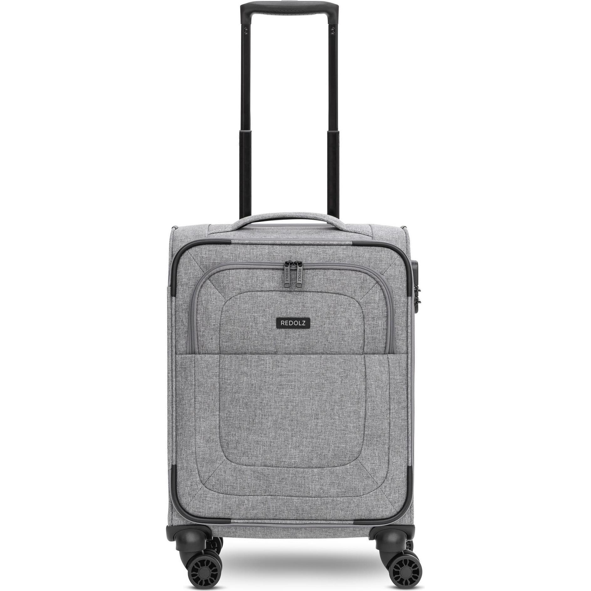 Redolz, Koffer, Essentials 12 CABIN 4 Rollen Kabinentrolley 55 cm, Grau, (42 l, Handgepäck (bis 50l))