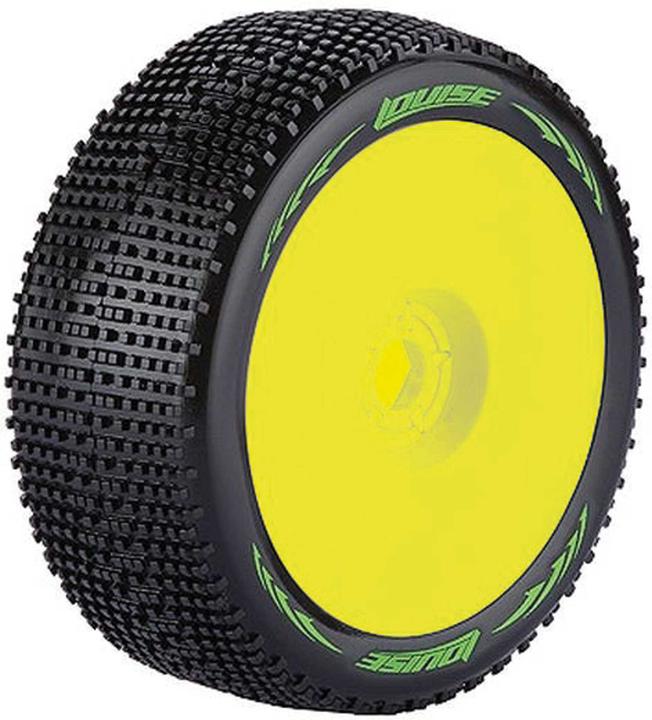 Louise B-Groove 1/8 pneu supersoft sur jante jaune 17mm (2)