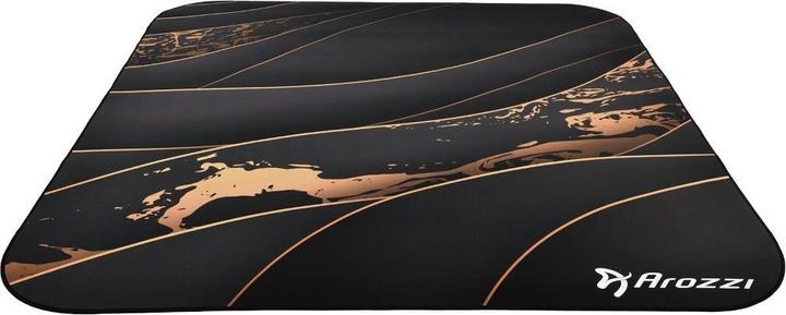 Actual product image Arozzi Zona Quattro Black Gold / Floor protection mat / 116 x 116 cm / Black and gold design (116 x 116 cm)