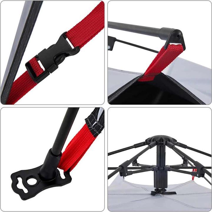 Produktbild vidaXL Kuppel-Campingzelt 4 Personen Verdunkelt Quick Release (Kuppelzelt, 3.75 kg, 4 Personen)